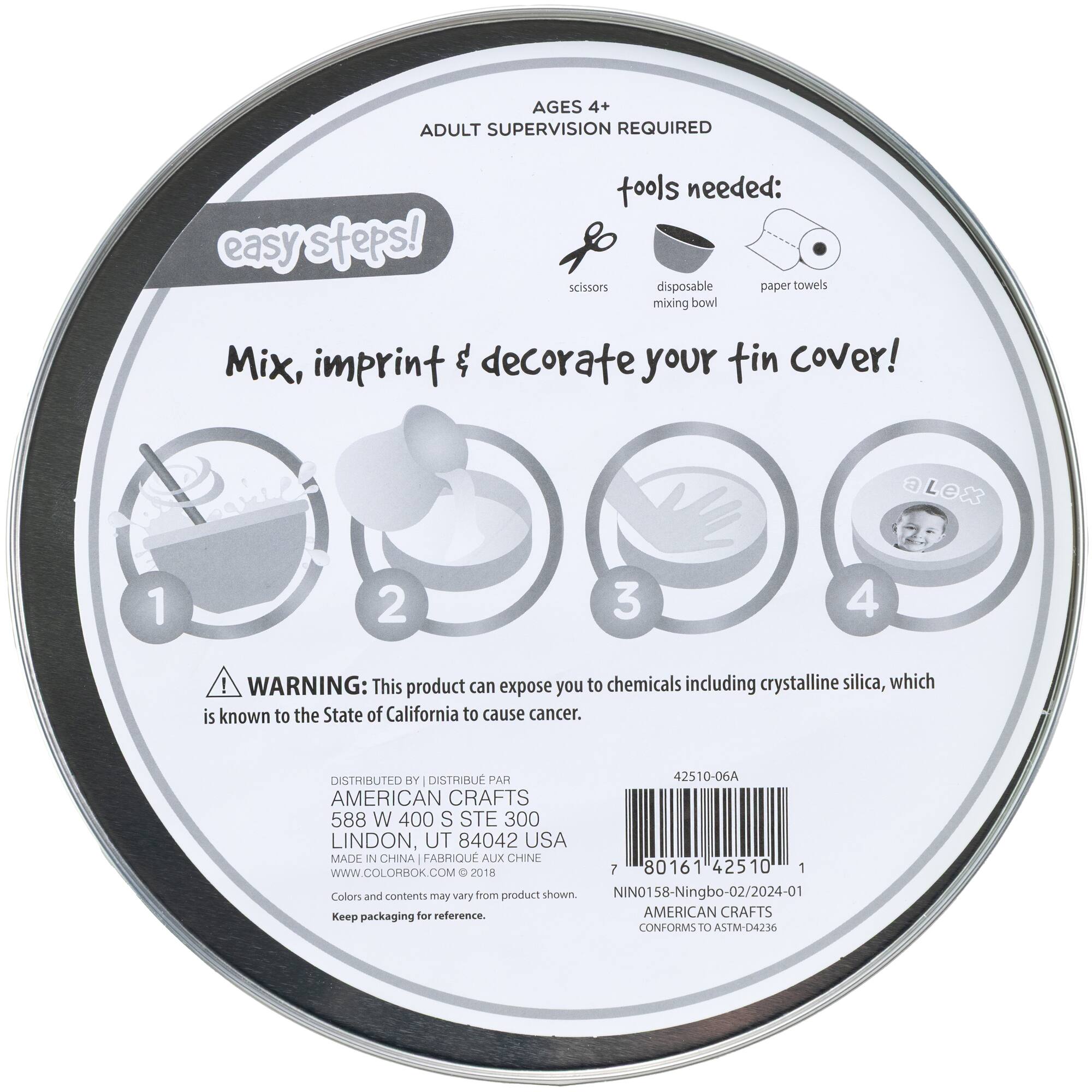 Spark Happy Birthday Round Plaster Tin